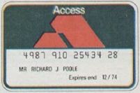 card access credit charge master 1973 pre info